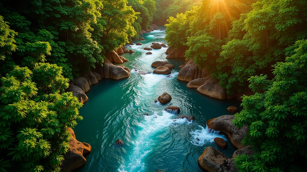 Vista panorámica de las pozas naturales del Río Tanama en Arecibo